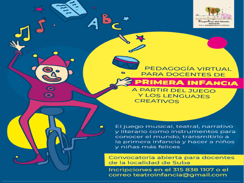  Teatro-talleres gratuitos virtuales para maestros de primera infancia.