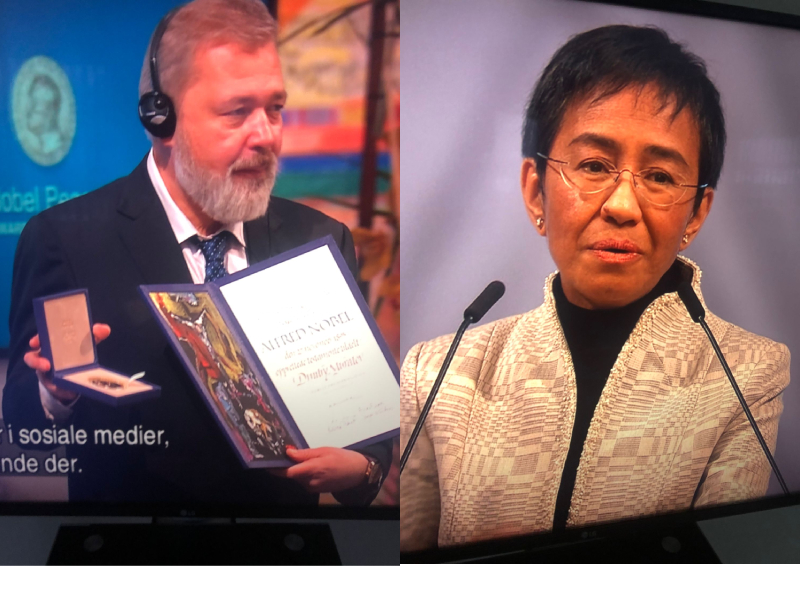 Dmitry Muratov y María Resse